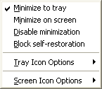 AltMin context menu