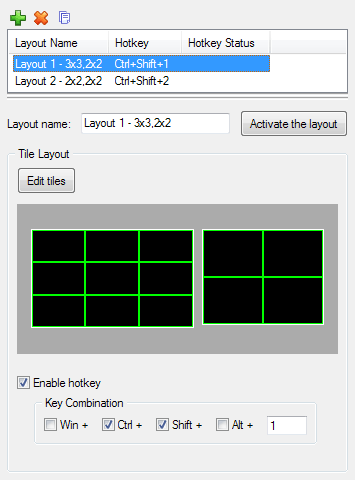 Tile Layouts Panel