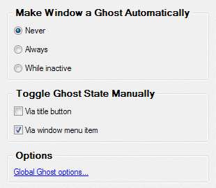 Ghost Property Sheet