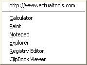 Start Program context menu