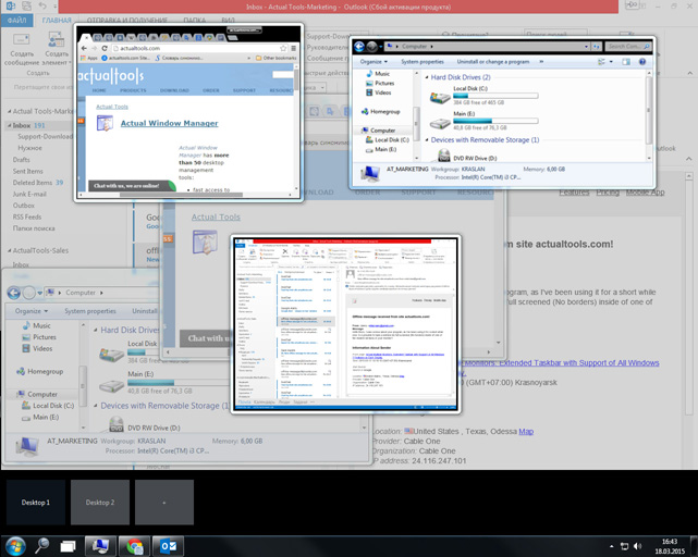 Virtual Desktops Exposé Switcher Window