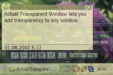 Make Window Transparent on-the-fly.