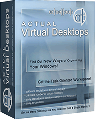Используя виртуальные Рабочие Столы с помощью Actual Virtual Desktops, вы получаете новые возможности организации вашей работы в Windows 2000/XP/2003/Vista/2008.
