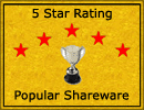 5 stars at PopularShareware