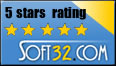5 stars at Soft32.com